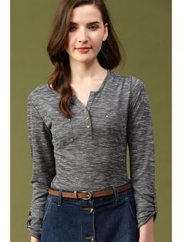 Gipsy - Grey Solid Viscose Rayon Tunic