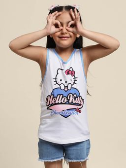 Kidsville - Kids Girls Hello Kitty White Printed T-Shirt
