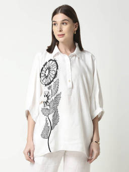 Neha Gursahani - Relaxed Ivory Shirt