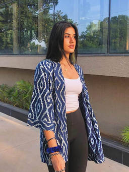 Kaira By Nikita - Indigo Printed Shrug