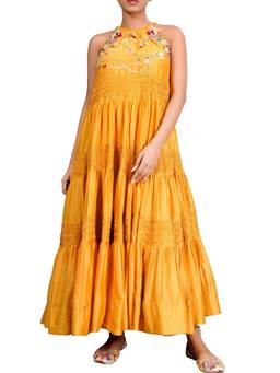THE RIGHT CUT - Mustard Bird Of Paradise Maxi Dress