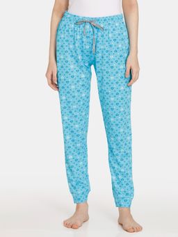 Zivame - Rosaline Soul Space Knit Cotton Pajama - Tropical Breeze - Blue