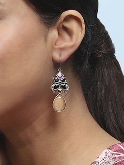 Biba - Orange Brass Drop and Dangler Earrings