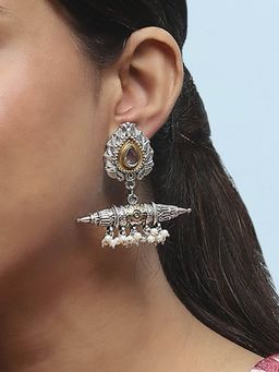 Biba - Oxid Gold Brass Drop and Dangler Earrings