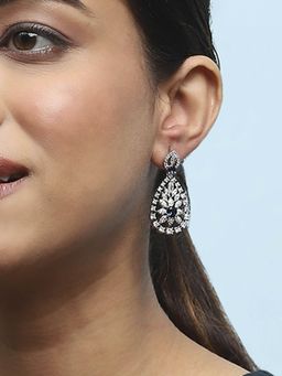 Biba - Navy Blue Brass Drop and Dangler Earrings