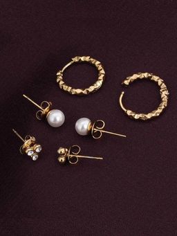 Palmonas - Waterproof and Anti-Tarnish Ear Candy Earrings (Pack of 3)