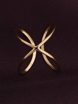 Palmonas - Womens Waterproof and Anti Tarnish Irregular Cuff Gold Ring
