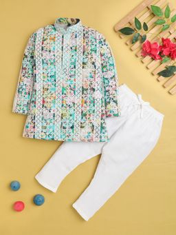 Jeetethnics - Boys Multi-Color Embroidered Kurta With Pyjama