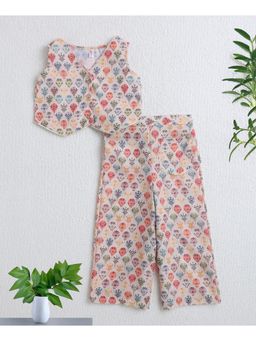 The Magic Wand - Multi-Color Sleeveless Digital Printed Co-Ord Set