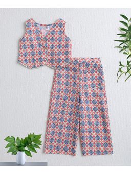 The Magic Wand - Multi-Color Sleeveless Digital Printed Co-Ord Set