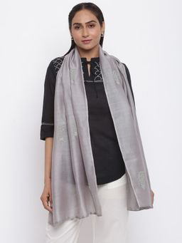 Fabindia - Cotton Silk Grey Stole