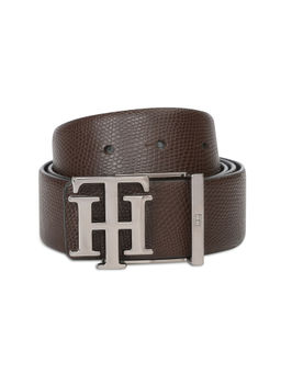 Tommy Hilfiger - Farum Men Leather Reversible Belt-Brown-Grey