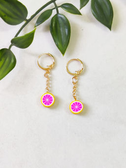 Lime By Manika - Dangling Lemon Earrings