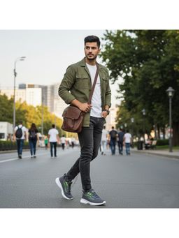 BERSACHE - Premium Sports Trending Grey Running Shoes for Men