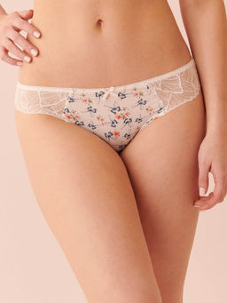 La Vie En Rose - Microfiber and Lace Bikini Panty