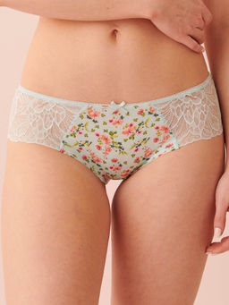 La Vie En Rose - Microfiber and Lace Hiphugger Panty