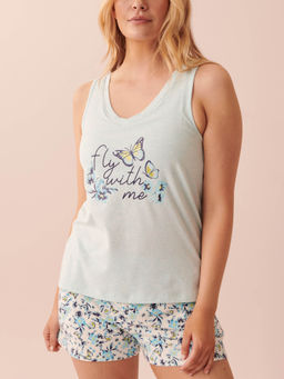 La Vie En Rose - Cotton V-Neck Cami
