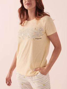 La Vie En Rose - Cotton Round Neck T-Shirt