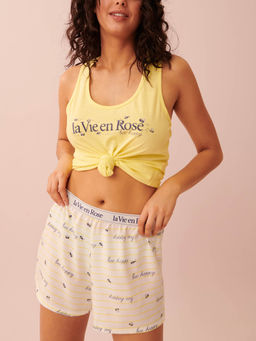 La Vie En Rose - Cotton Top and Shorts (Set of 2)
