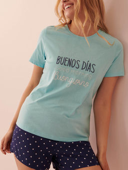 La Vie En Rose - Cotton T-Shirt and Shorts (Set of 2)