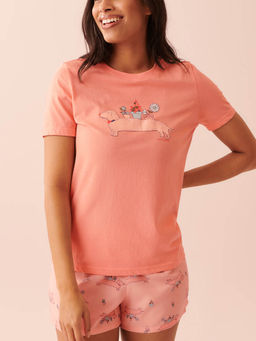 La Vie En Rose - Cotton T-Shirt and Shorts (Set of 2)