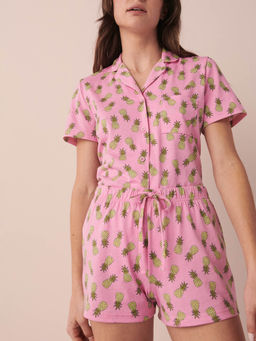 La Vie En Rose - Printed Shirt and Shorts (Set of 2)