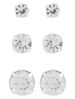 Accessorize London - Women's 3 Pack Ball Stud Earring