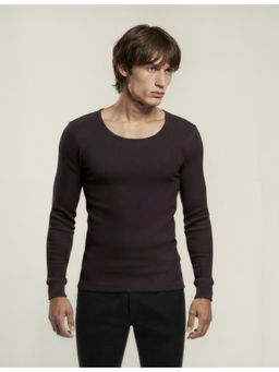 DaMENSCH - Men Ribbed Round Neck Long Sleeve Thermal Top