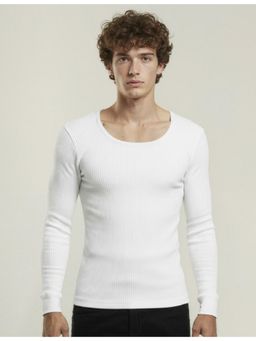DaMENSCH - Men Ribbed Round Neck Long Sleeve Thermal Top