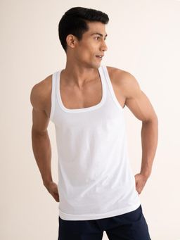 DaMENSCH - Mens Square Neck Neo-Cotton Anti-Microbial Innerwear Vest