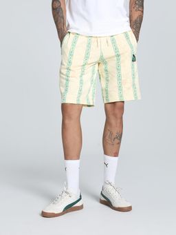 Puma - Super Aop Mens Yellow Knitted Shorts