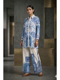 Autumnlane - Women's Printed Blue Co-Ord Set