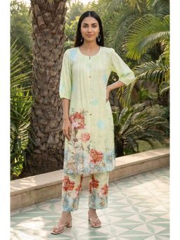 Aurelia - Women's Floral Green Co-Ord Set