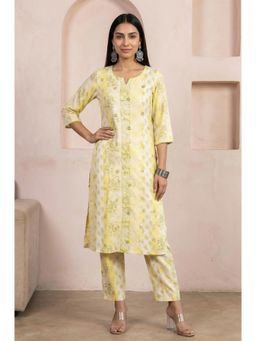 Aurelia - Women's Floral Yellow Co-Ord Set