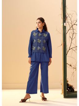 Autumnlane - Women's Floral Blue Co-Ord Set