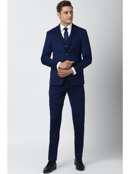Peter England - Men Navy Blue Three Piece Suit (Set of 3)