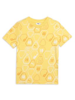 Puma - Boys Yellow Printed T-Shirt