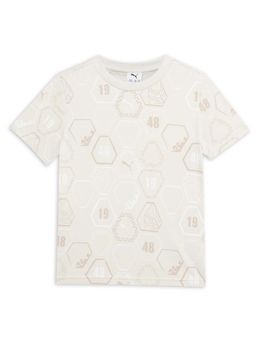 Puma - Boys White Printed T-Shirt