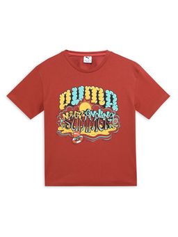 Puma - Boys Red Graphic T-Shirt