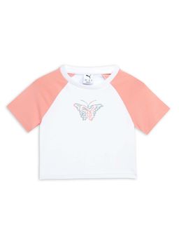 Puma - Girls White Printed T-Shirt