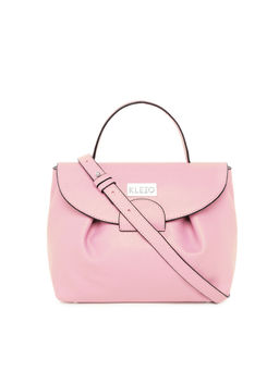KLEIO - PU Leather Top Handle Crossbody Sling Handbag for Women Girls (HO8057KL-PI)(PINK)