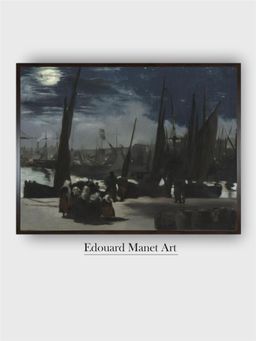 The Art House - Clair de lune sur le port de Boulogne Painting by Edouard Manet