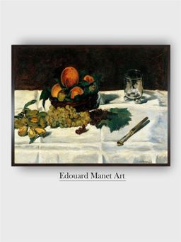 The Art House - Still Life Fruit on a Table Painting by Edouard Manet
