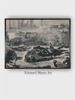 The Art House - The Barricade', c.1871-1873, (1946) Painting by Edouard Manet