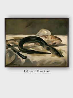 The Art House - Anguille et rouget-Eel and mullet, 1864 Painting by Edouard Manet