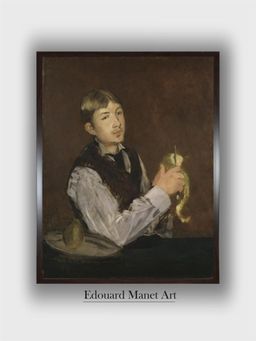 The Art House - Young Boy Peeling a Pear, c.1867 Painting by Edouard Manet