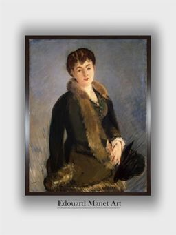The Art House - Portrait of Mademoiselle Isabelle Lemonnier, C1880 Painting by Edouard Manet