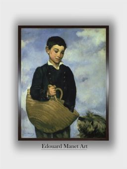 The Art House - Boy with a Basket and Dog, 1860 Painting by Edouard Manet
