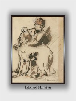 The Art House - The Child and the Dog Painting by Edouard Manet