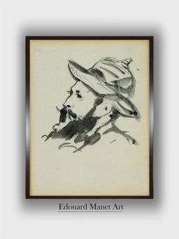 The Art House - Head of a Man (Claude Monet) 1874 Painting by Edouard Manet